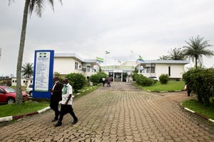 Le ministère de la Fonction publique, à Libreville. © Joel TATOU pour JA