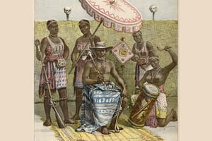 Béhanzin fut le roi du Dahomey du 6 janvier 1890 au 15 janvier 1894, date de sa reddition. © MARY EVANS/SIPA
