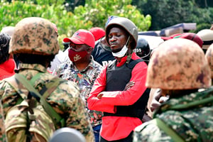 Robert Kyagulanyi, alias Bobi Wine, candidat à l’élection présidentielle du 14 janvier 2021. © REUTERS