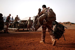 Un soldat français, pendant l’opération Barkhane, à Gao, le 1er août 2019. © Benoit Tessier/REUTERS