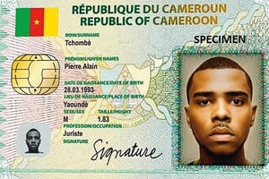 Un specimen de carte nationale d’identité camerounaise. © DR