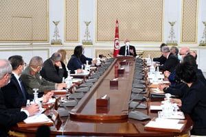 Lors de la réunion du Conseil de sécurité nationale, le 25 janvier 2020. © Présidence tunisienne