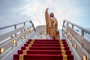 Le prince héritier saoudien Mohammed Ben Salman à l’aéroport de Riyad, le 23 novembre 2018. © Balkis Press/ABACA