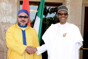 Mohammed VI et Muhammadu Buhari, à Abuja, le 2 décembre 2016. © MAP