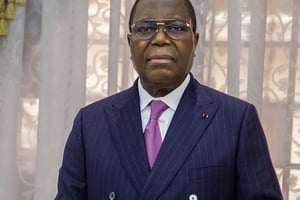 Clément Mouamba, Premier ministre du Congo, en février 2021. © Baudouin Mouanda pour JA