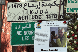 Hervé Gourdel, un touriste et guide de montagne français de 55 ans, enlevé le 21 septembre alors qu’il faisait de la randonnée dans le parc national du Djurdjura en Algérie, à quelque 80 kilomètres au sud de Tizi Ouzou, et décapité trois jours plus tard. © FAROUK BATICHE/AFP