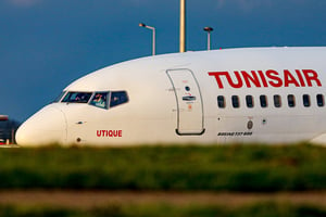 Un Boeing 737- 600 de Tunisair © Laurent GRANDGUILLOT/REA