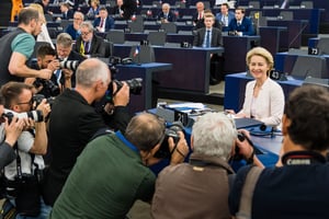 Ursula von der Leyen est la présidente de la Commission européenne depuis 2019. © Geert Vanden Wijngaert/ Bloomberg via Getty Images