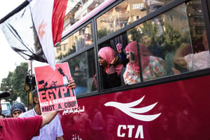 Sur la place Tahrir, au Caire, en juillet 2013 © Raphaël Fournier/Divergence