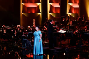 La cantatrice française Marie-Laure Garnier lors des 28e Victoires de la musique classique, le 24 février, à l’Auditorium de Lyon. © Jeff PACHOUD/AFP