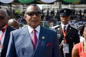 Denis Sassou Nguesso, en mai 2015. © PIUS UTOMI EKPEI/AFP
