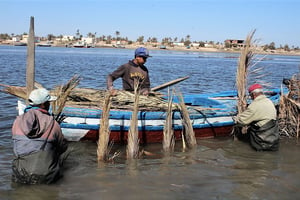 Pêcheurs à la charfia au large des îles Kerkennah en Tunisie. © NP/Tunisie/2019