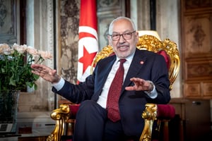 Rached Ghannouchi, président de l’Assemblée des représentants du peuple (APR), le 21 février 2020. © Nicolas Fauqué pour ja