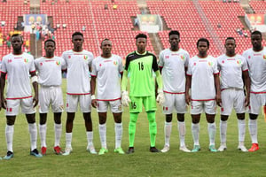 L’équipe nationale guinéenne lors du CHAN, au Cameroun, le 23 janvier 2021. © PA Photos/ABACA
