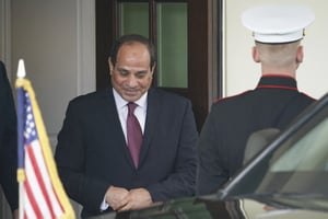 Abdel Fattah al-Sissi, le président égyptien, à Washington, le 9 avril 2019. © Mandel Ngan/AFP