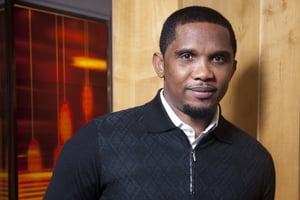 Samuel Eto’o, le 25 mars 2021 à Paris. © Vincent Fournier pour JA