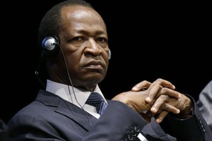 L’ancien président burkinabè Blaise Compaoré à Milan, en 2012. © Luca Bruno/AP/SIPA