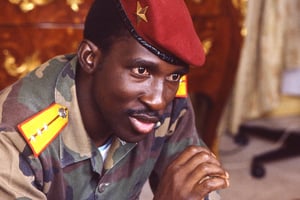 Thomas Sankara, en 1986. © Pascal Maitre/JA