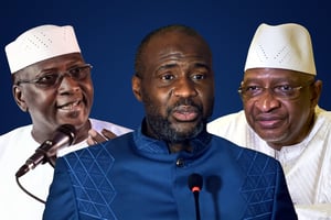 Parmi les candidats potentiels, trois anciens Premier ministres (de g. à d.) : Modibo Sidibé, Moussa Mara et Soumeylou Boubèye Maïga.