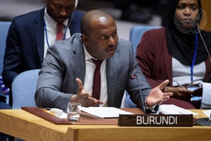 Albert Shingiro, ministre des Affaires étrangères burundais, alors représentant permanent du Burundi auprès de l’Organisation des Nations unies. © Loey Felipe/UN Photo
