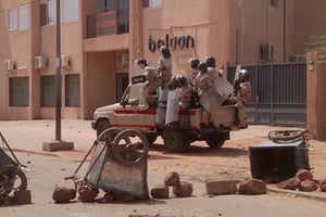 Intervention de la police anti-émeute à Niamey, le 24 février 2021 à Niamey (illustration) © REUTERS/Reuters TV