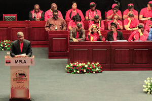 Lors du VIIe Congrès extraordinaire  du MPLA, à Luanda, le 15 juin 2019. © AMPE ROGERIO/ EPA/MaxPPP