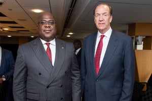 Le président de la RDC Félix Tshisekedi et le président de la Banque mondiale David Malpass, en septembre 2019. © Banque mondiale
