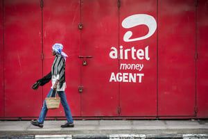 En 2021, l’ouverture du capital d’Airtel Money a permis de lever 300 millions de dollars. © Luis Tato/Bloomberg via Getty