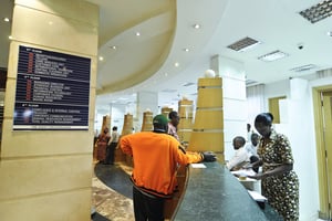 Une agence Access Bank à Kigali. © Vincent Fournier/JA
