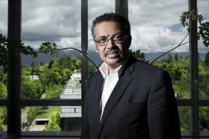 Tedros Adhanom Ghebreyesus, le directeur général de l’OMS. © Fred Merz/Lundi13 pour JA