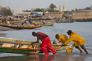 Plage de Soumbédioune, à Dakar. © Pierre GLEIZES/REA