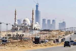 Le mégaprojet de « nouvelle capitale administrative du Caire », en Égypte, le 7 mars 2021. © AHMED HASAN/AFP