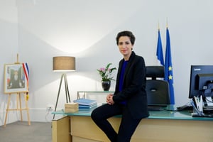 Sarah El Haïry, secrétaire d’État française chargée de la Jeunesse et de l’Engagement Sarah El Haïry, secrétaire d’État française chargée de la Jeunesse et de l’Engagement. © DR