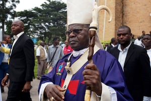 Le cardinal Laurent Monsengwo, à Kinshasa, le 9 février 2018. © REUTERS/Robert Carrubba