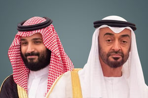 Mohammed Ben Salmane et Mohammed Ben Zayed © Montage JA ; Balkis Press/ABACA