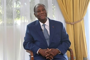 Alassane Ouattara, à Abidjan, le 28 octobre 2020. © Issouf SANOGO / AFP