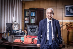 Nizar Baraka,  au siège de l’Istiqlal, à Rabat, le 14 juillet 2021. © Naoufal Sbaoui pour JA