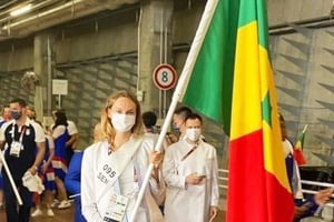 Jeanne Boutbien, l’athlète sénégalaise porte-drapeau lors des JO de Tokyo. © DR