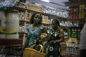 Supermarché Cash Ivoire – St Michel Adjamé, à Abidjan. © Guillaume Binet/MYOP pour JA