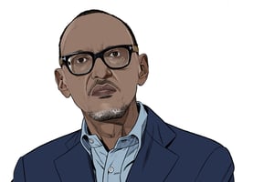 Paul Kagame. © Dessin : Jean-Marc Pau pour JA