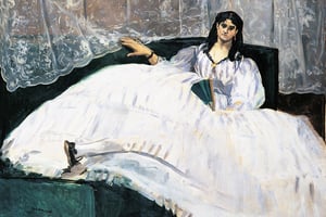 « La Dame à l’éventail » ou « La Maîtresse de Baudelaire », d’Édouard Manet (1862), musée des Beaux-Arts de Budapest. © Sergio Anelli/Electa/Mondadori Portfolio via Getty Images