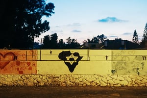 Graffiti célébrant les Éthiopiens juifs d’Israël à Netanya, en 2019 © JONAS OPPERSKALSKI/NYT/REDUX-REA