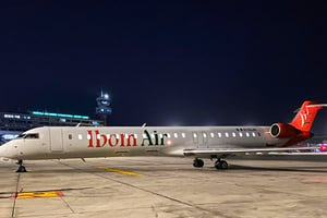 Bombardier CRJ 900 de la compagnie Ibom Air, à Lagos, le 05 mai 2020. © https://www.ibomair.com/