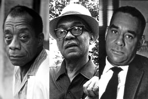 James Baldwin ; Ralph Ellison ; Richard Wright. © Montage JA : Ulf Andersen / Aurimages via AFP ; Rea ; Photo12 via AFP