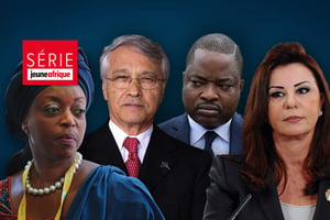 De gauche à droite : Diezani Alison-Madueke, Chabib Khelil, Komi Koutché et Leïla Ben Ali. © Photomontage JA / Photos : DIETER NAGL/AFP; Mario FOURMY/REA; DR; FETHI BELAID/AFP