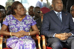 Laurent et Simone Gbagbo, ici en 2011, ont partagé des décennies de combats, d’amour et de confiance. © SIA KAMBOU/AFP