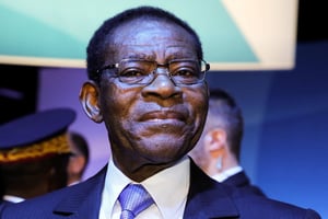 Teodoro Obiang Nguema Mbasogo, à Paris, en novembre 2019. © LUDOVIC MARIN/AFP