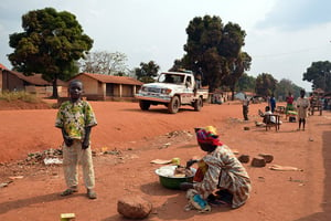 À Sibut se croisent les routes de Bambari et de Kaga Bandoro, deux villes convoitées par la CPC. © PATRICK FORT/AFP