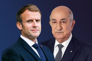 Les présidents français et algérien Emmanuel Macron et Abdelmadjid Tebboune. © Montage JA : Romain Gaillard/REA ; Farouk Batiche/PPAGENCY/SIPA