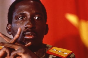 Thomas Sankara, président du Faso de 1983 à 1987. © Archives Jeune Afrique